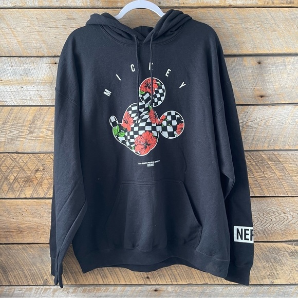 Disney Tops - Disney collection by Neff Womens Sz Large Hoodie Sweatshirt Black Mickey Mouse